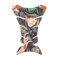 Gas Tank Sticker Motorcycle Tank Pad Protector Anti Slip Fish Bone Abstract Anime - MC Motoparts