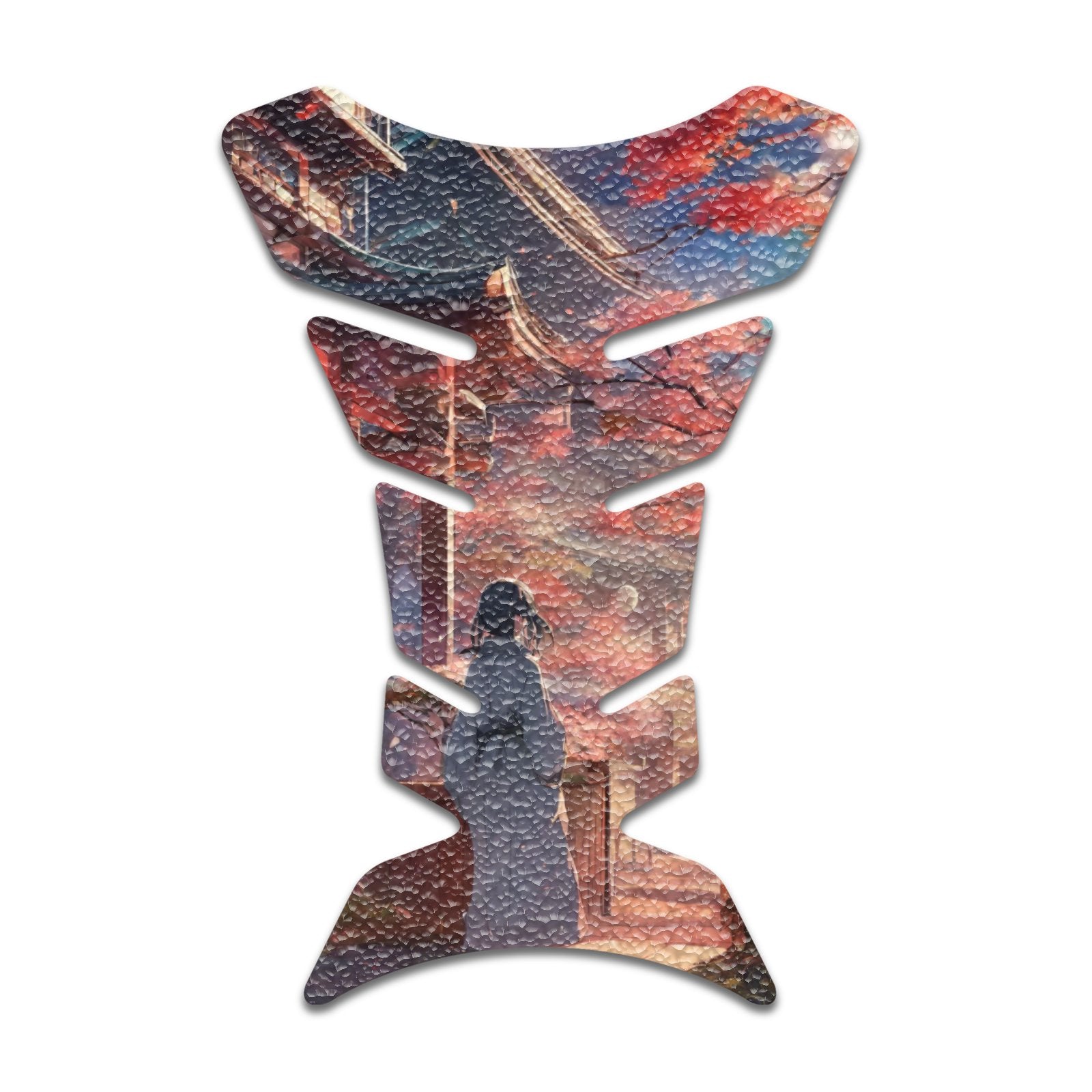 Gas Tank Sticker Motorcycle Tank Pad Protector Anti Slip Fish Bone Abstract Anime - MC Motoparts