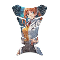 Gas Tank Sticker Motorcycle Tank Pad Protector Anti Slip Fish Bone Anime Artistic - MC Motoparts