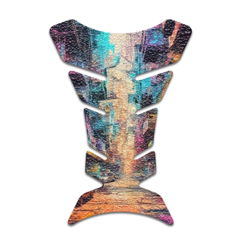 Gas Tank Sticker Motorcycle Tank Pad Protector Anti Slip Fish Bone Japanese Sci Fi - MC Motoparts