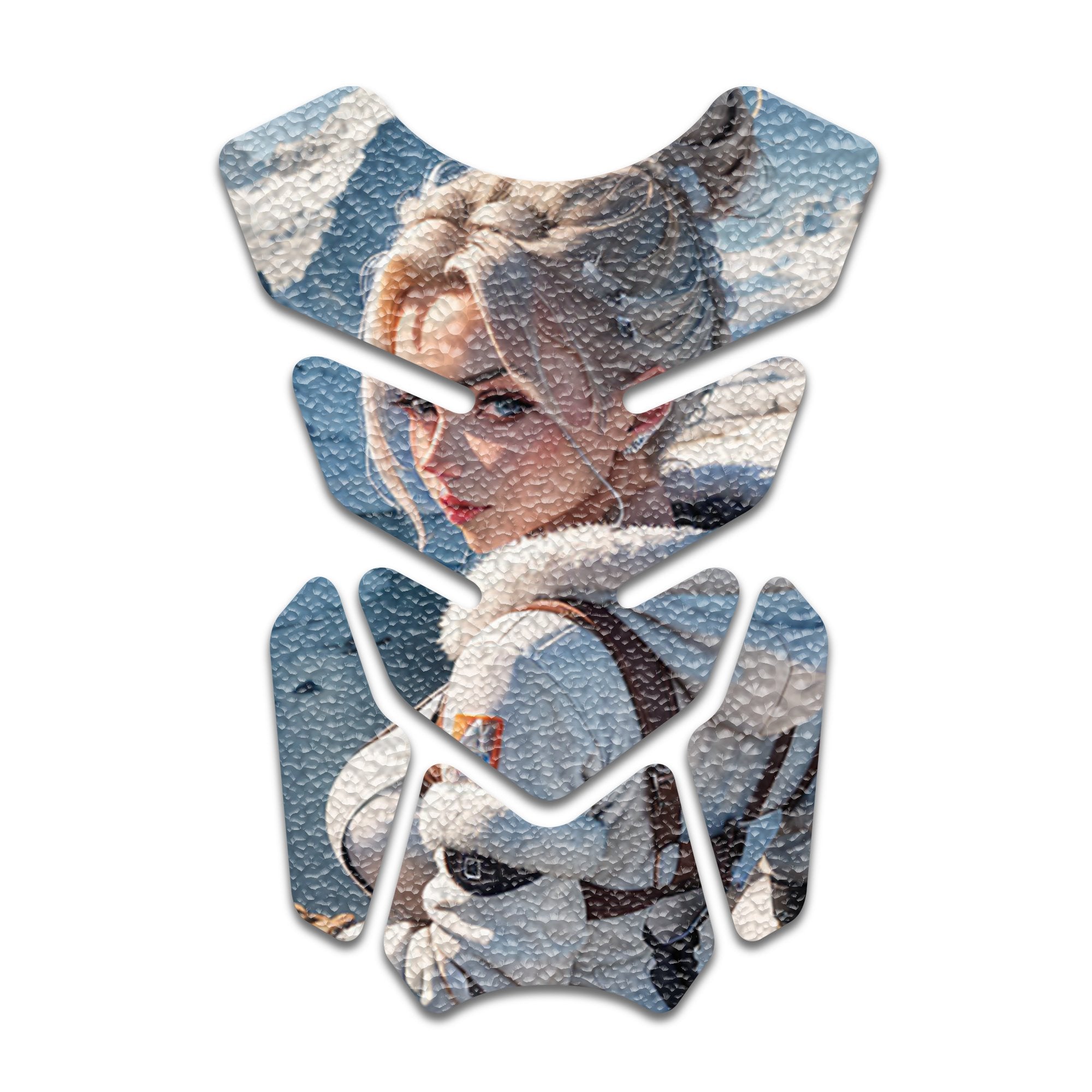 Gas Tank Sticker Motorcycle Tank Pad Protector Anti Slip Shield Vintage Wave - MC Motoparts