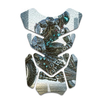 Gas Tank Sticker Motorcycle Tank Pad Protector Anti Slip Shield Vintage Wave - MC Motoparts