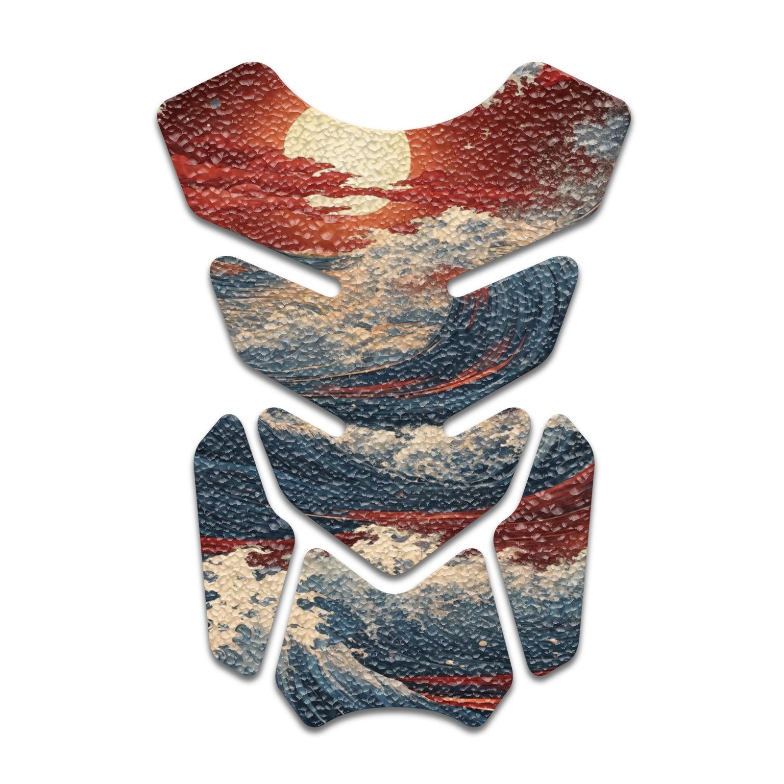 Gas Tank Sticker Motorcycle Tank Pad Protector Anti Slip Shield Vintage Wave - MC Motoparts