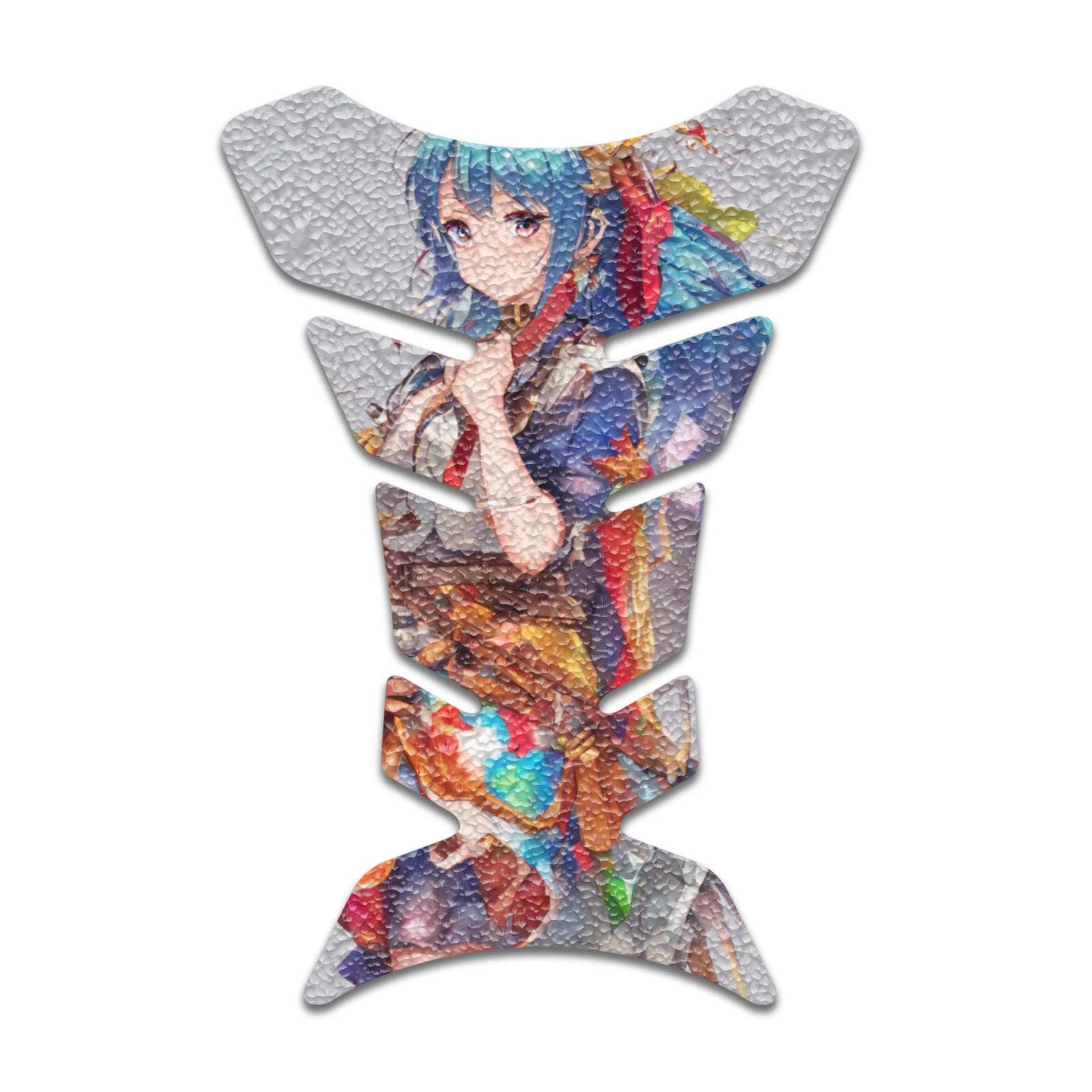 Gas Tank Sticker Motorcycle Tank Pad Protector Anti Slip Fish Bone Abstract Anime - MC Motoparts