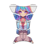 Gas Tank Sticker Motorcycle Tank Pad Protector Anti Slip Fish Bone Anime Artistic - MC Motoparts