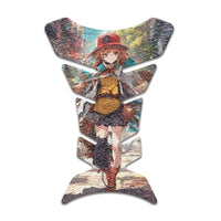 Gas Tank Sticker Motorcycle Tank Pad Protector Anti Slip Fish Bone Abstract Anime - MC Motoparts