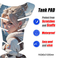 Gas Tank Sticker Motorcycle Tank Pad Protector Anti Slip Fish Bone Vintage Wave MC Motoparts x StickerBao