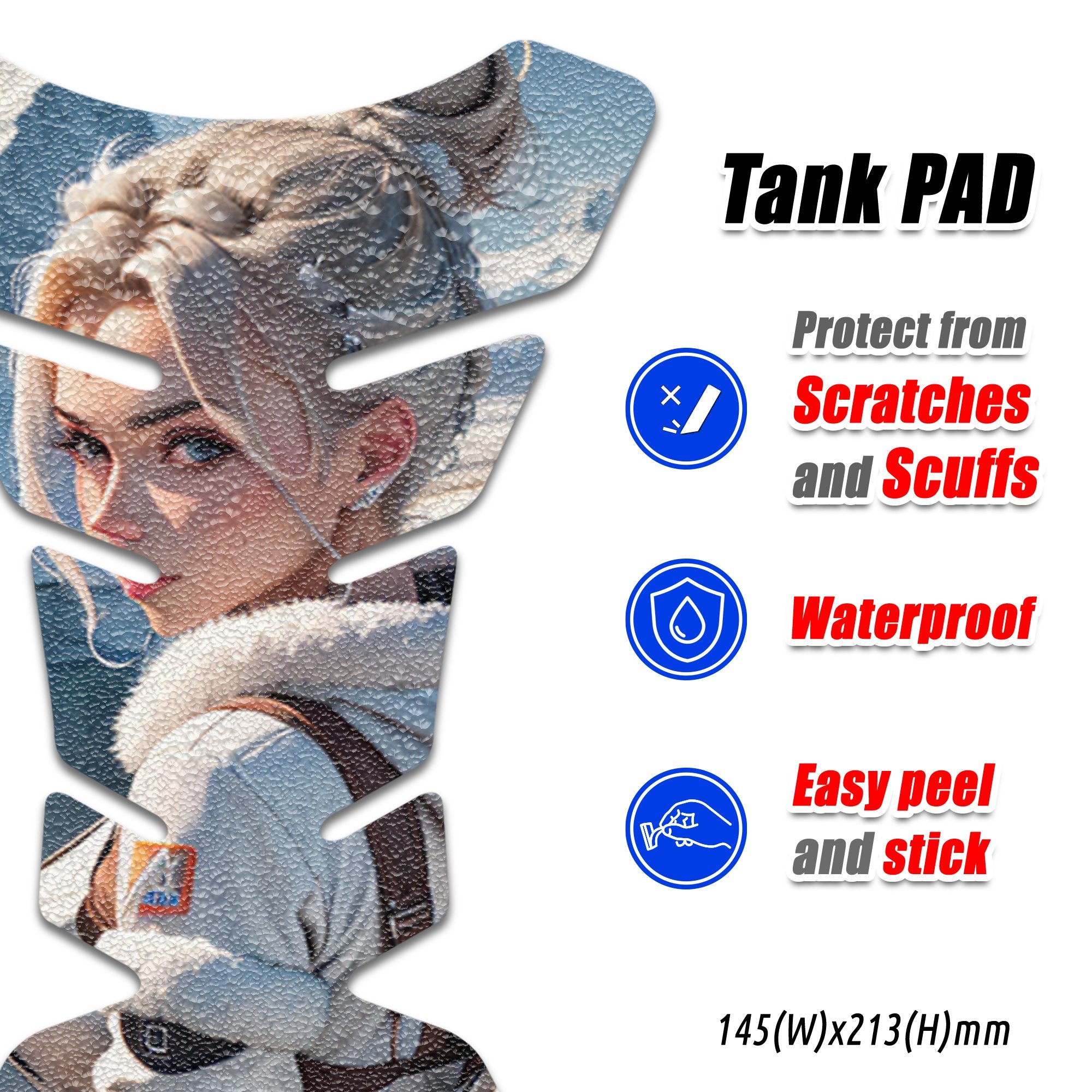 Gas Tank Sticker Motorcycle Tank Pad Protector Anti Slip Fish Bone Vintage Wave MC Motoparts x StickerBao