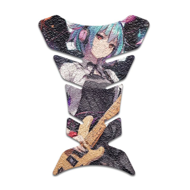 Gas Tank Sticker Motorcycle Tank Pad Protector Anti Slip Fish Bone Anime Artistic - MC Motoparts