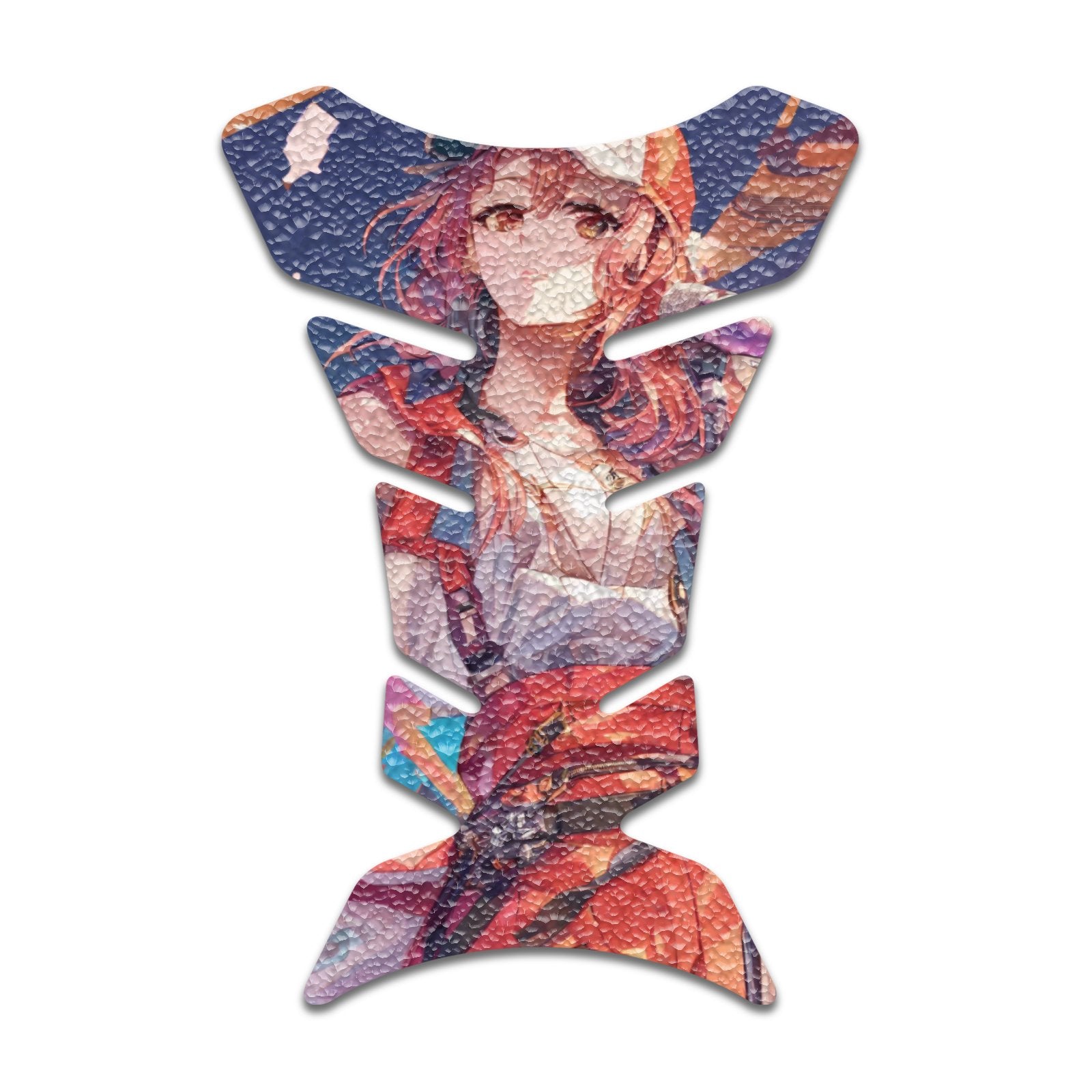 Gas Tank Sticker Motorcycle Tank Pad Protector Anti Slip Fish Bone Anime Artistic - MC Motoparts