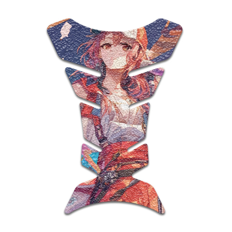 Gas Tank Sticker Motorcycle Tank Pad Protector Anti Slip Fish Bone Anime Artistic - MC Motoparts