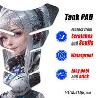 Gas Tank Sticker Motorcycle Tank Pad Protector Anti Slip Fish Bone Vintage Wave MC Motoparts x StickerBao