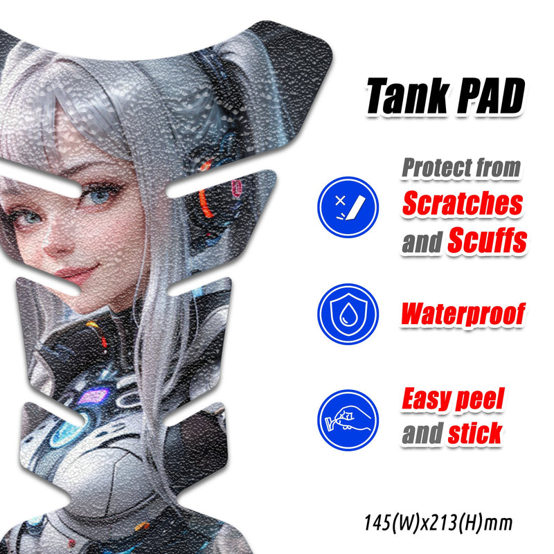 Gas Tank Sticker Motorcycle Tank Pad Protector Anti Slip Fish Bone Vintage Wave MC Motoparts x StickerBao