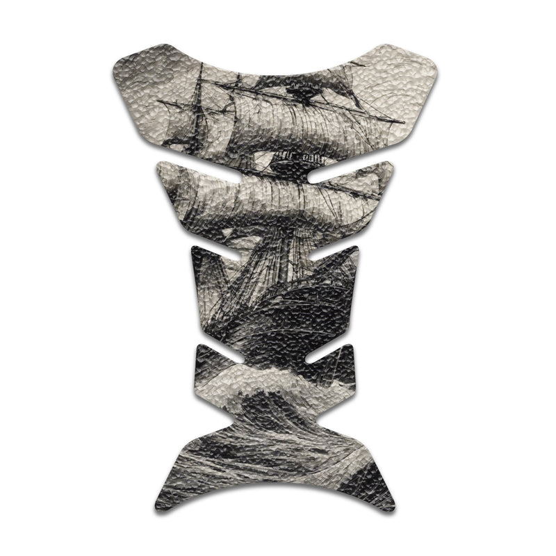 Gas Tank Sticker Motorcycle Tank Pad Protector Anti Slip Fish Bone Japanese Sci Fi - MC Motoparts