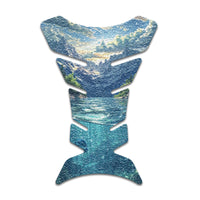 Gas Tank Sticker Motorcycle Tank Pad Protector Anti Slip Fish Bone Vintage Wave - MC Motoparts