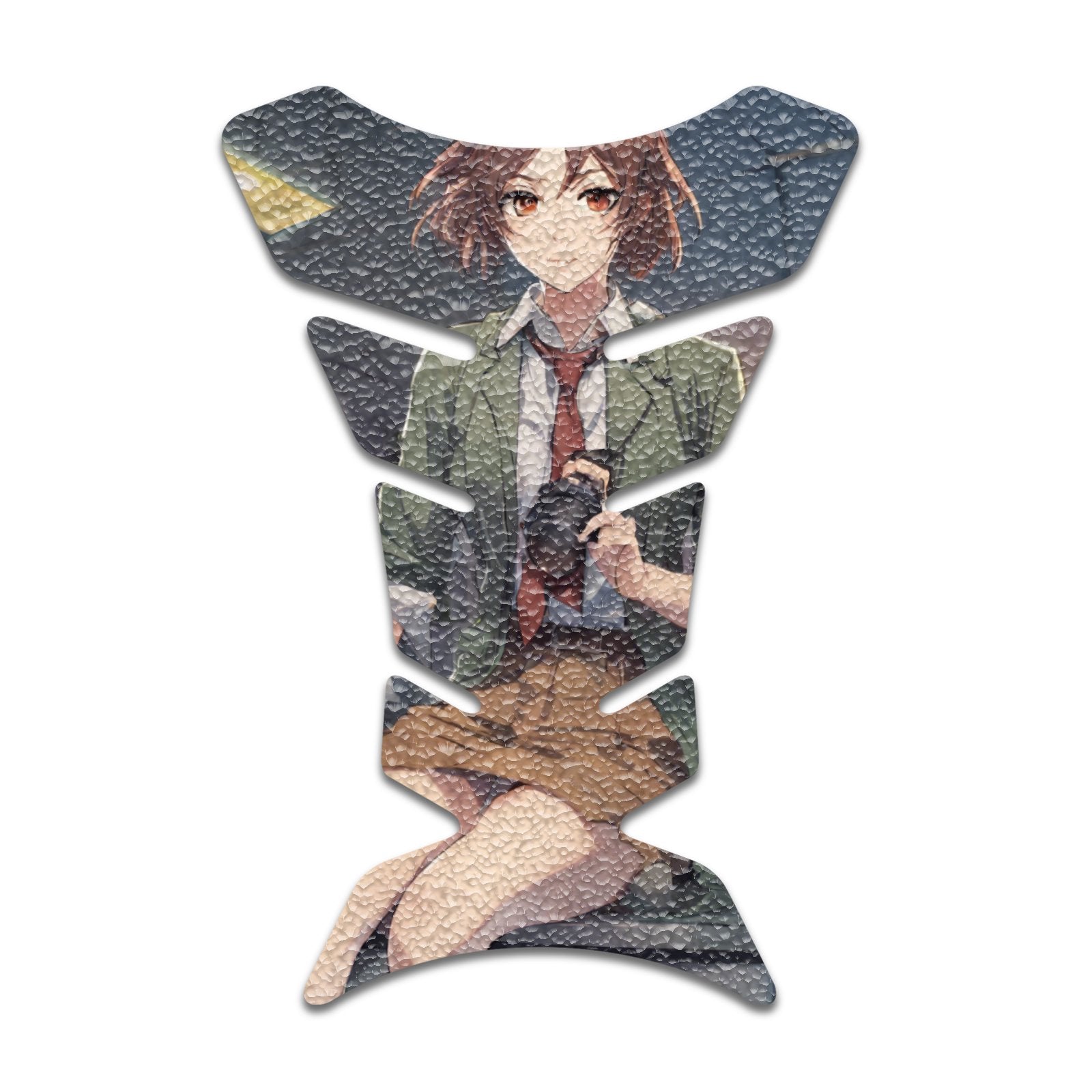 Gas Tank Sticker Motorcycle Tank Pad Protector Anti Slip Fish Bone Abstract Anime - MC Motoparts
