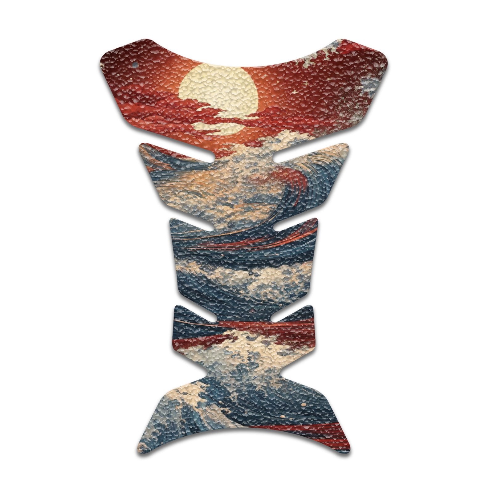 Gas Tank Sticker Motorcycle Tank Pad Protector Anti Slip Fish Bone Vintage Wave - MC Motoparts