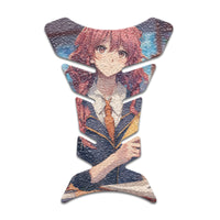 Gas Tank Sticker Motorcycle Tank Pad Protector Anti Slip Fish Bone Anime Artistic - MC Motoparts