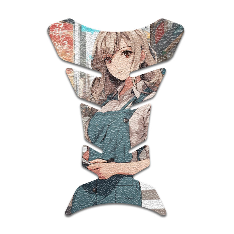 Gas Tank Sticker Motorcycle Tank Pad Protector Anti Slip Fish Bone Abstract Anime - MC Motoparts