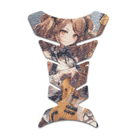 Gas Tank Sticker Motorcycle Tank Pad Protector Anti Slip Fish Bone Anime Artistic - MC Motoparts