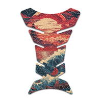 Gas Tank Sticker Motorcycle Tank Pad Protector Anti Slip Fish Bone Japanese Sci Fi - MC Motoparts