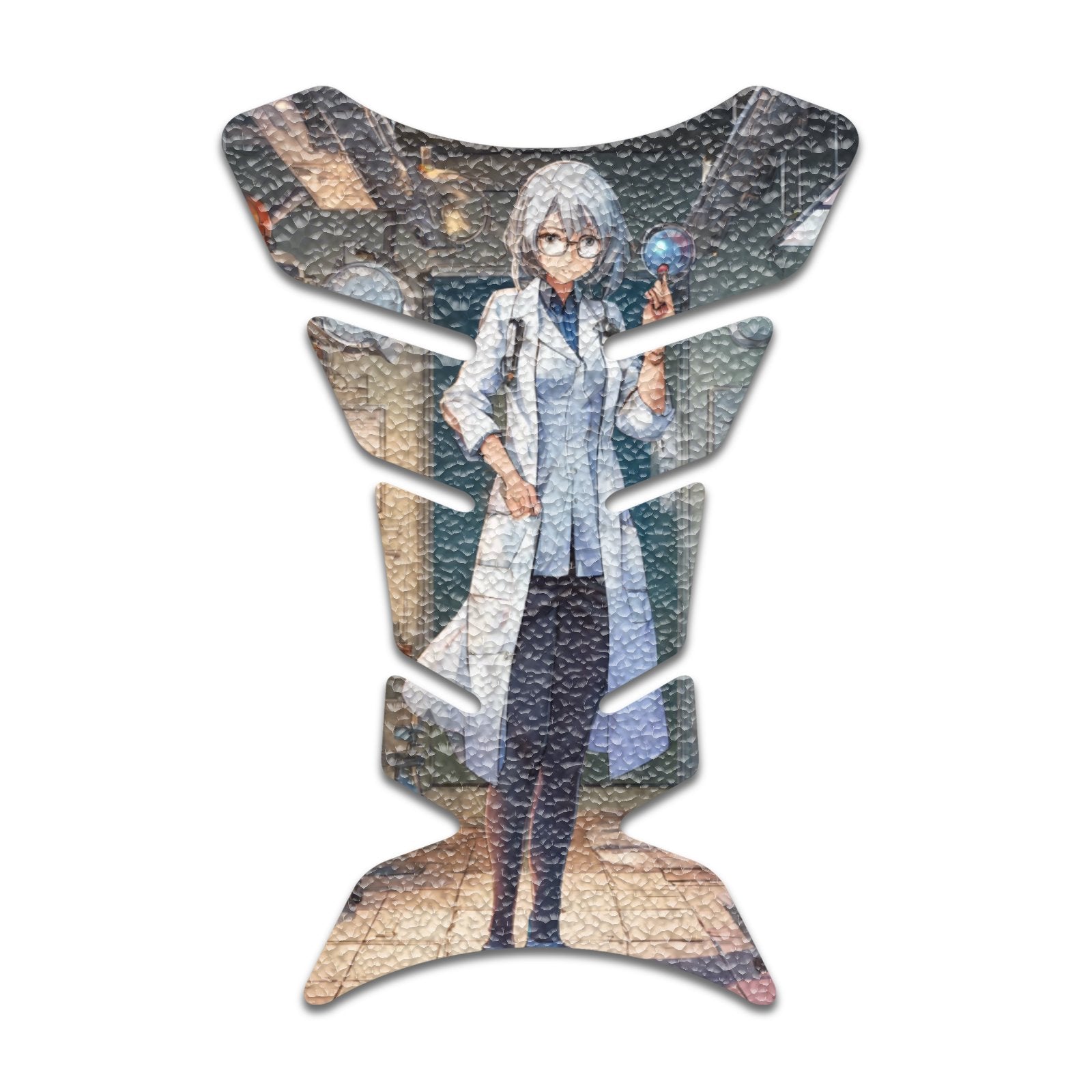 Gas Tank Sticker Motorcycle Tank Pad Protector Anti Slip Fish Bone Anime Artistic - MC Motoparts