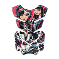 Gas Tank Sticker Motorcycle Tank Pad Protector Anti Slip Shield Vintage Wave - MC Motoparts