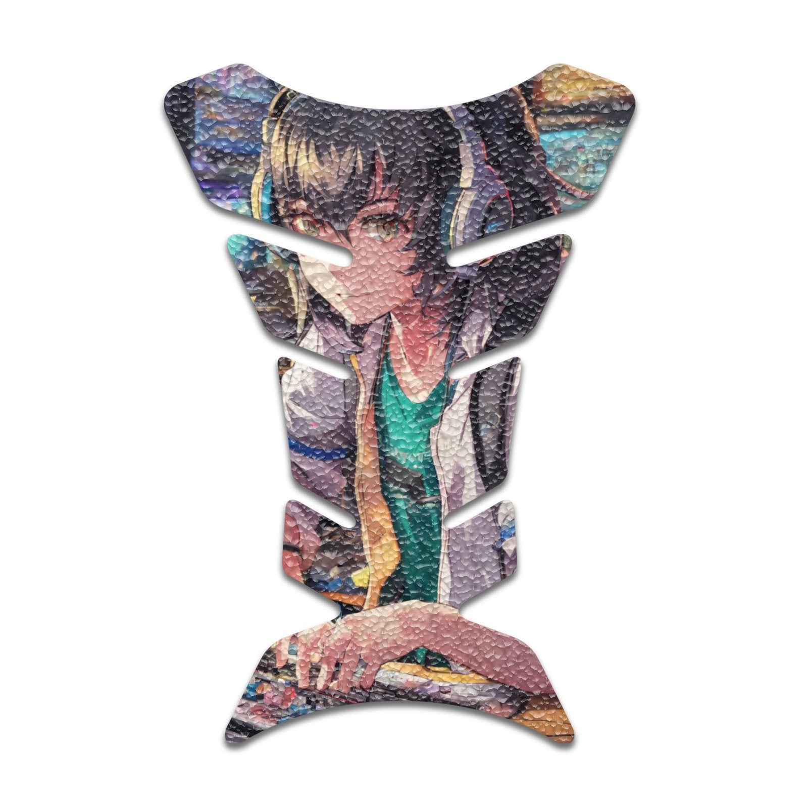 Gas Tank Sticker Motorcycle Tank Pad Protector Anti Slip Fish Bone Abstract Anime - MC Motoparts