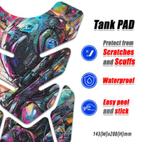Gas Tank Sticker Motorcycle Tank Pad Protector Anti Slip Shield Neon Fantasy Art MC Motoparts x StickerBao