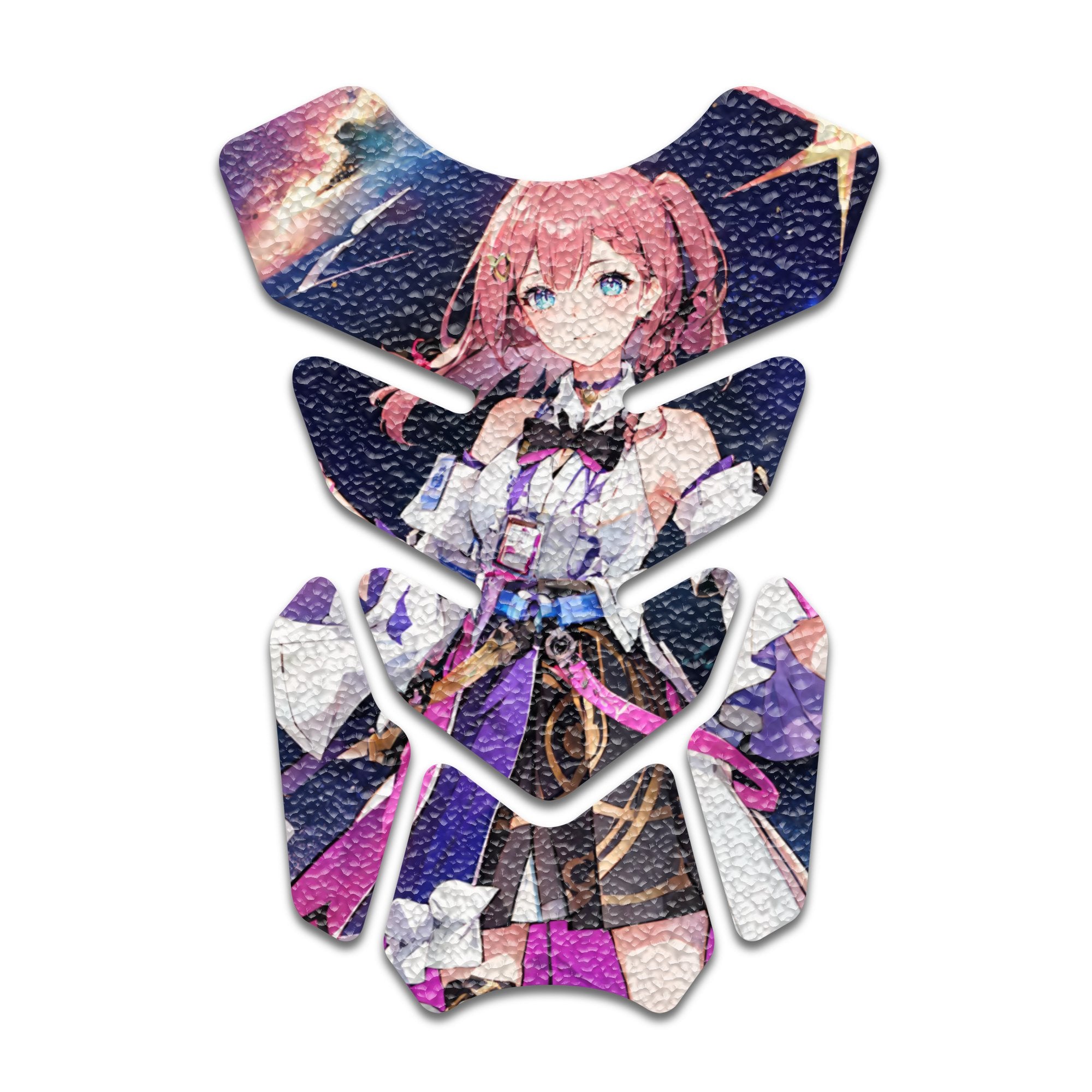 Gas Tank Sticker Motorcycle Tank Pad Protector Anti Slip Shield Neon Fantasy Art - MC Motoparts