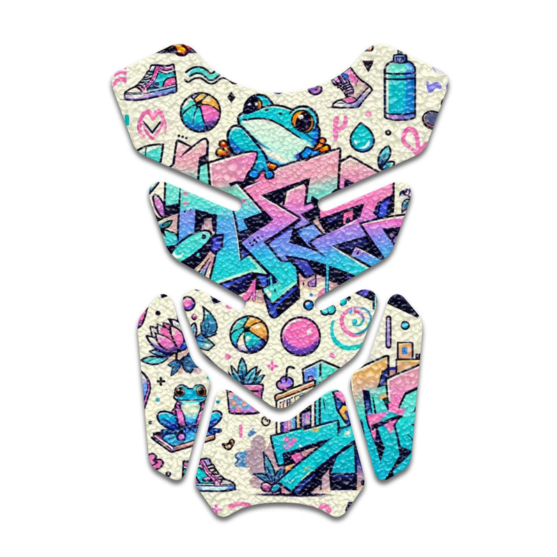 Gas Tank Sticker Motorcycle Tank Pad Protector Anti Slip Shield Vintage Wave - MC Motoparts