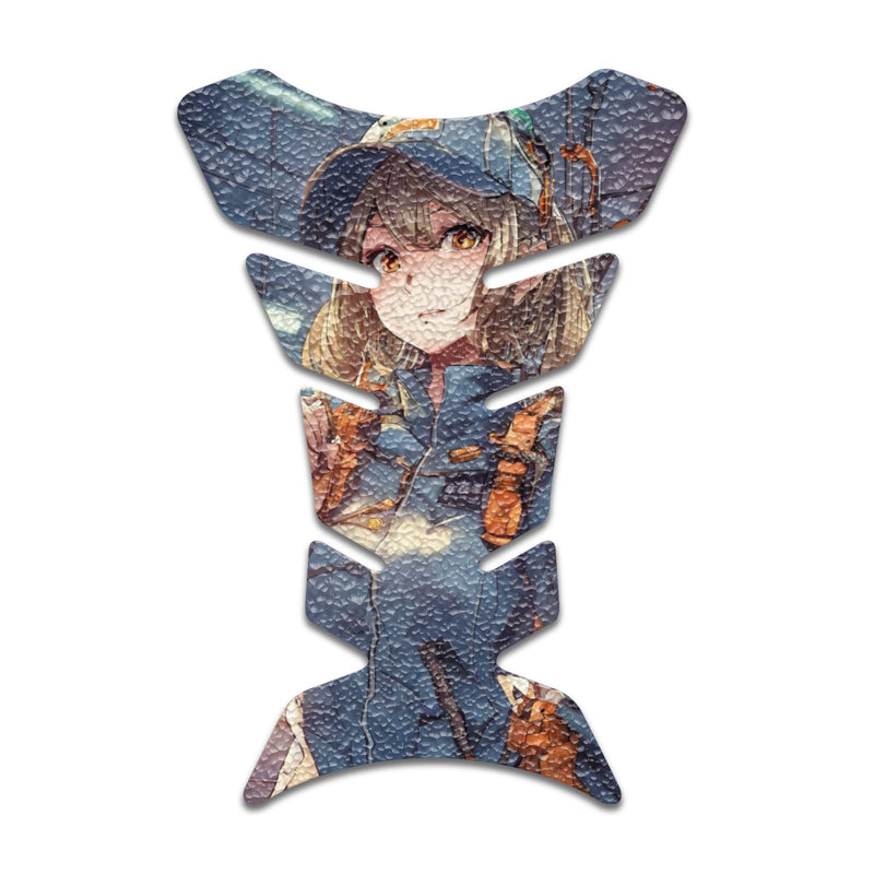Gas Tank Sticker Motorcycle Tank Pad Protector Anti Slip Fish Bone Abstract Anime - MC Motoparts