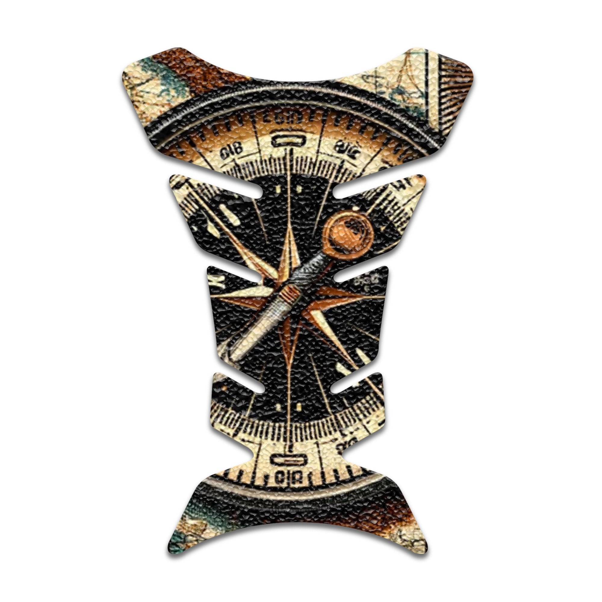 Gas Tank Sticker Motorcycle Tank Pad Protector Anti Slip Fish Bone Vintage Wave - MC Motoparts