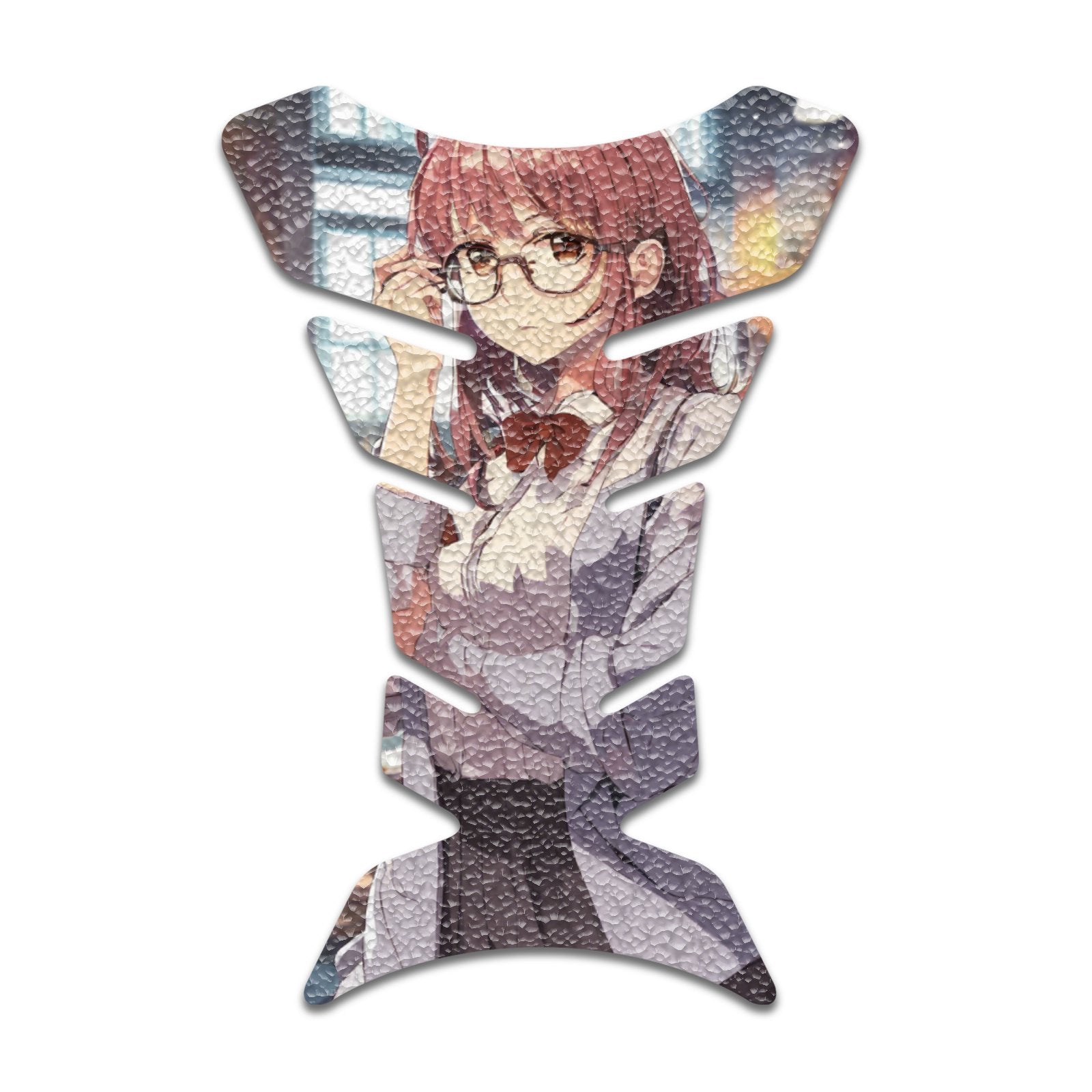 Gas Tank Sticker Motorcycle Tank Pad Protector Anti Slip Fish Bone Anime Artistic - MC Motoparts
