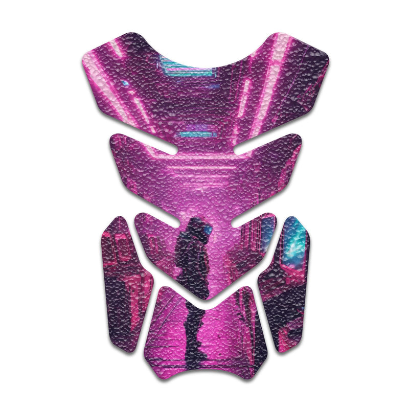 Gas Tank Sticker Motorcycle Tank Pad Protector Anti Slip Shield Neon Fantasy Art - MC Motoparts