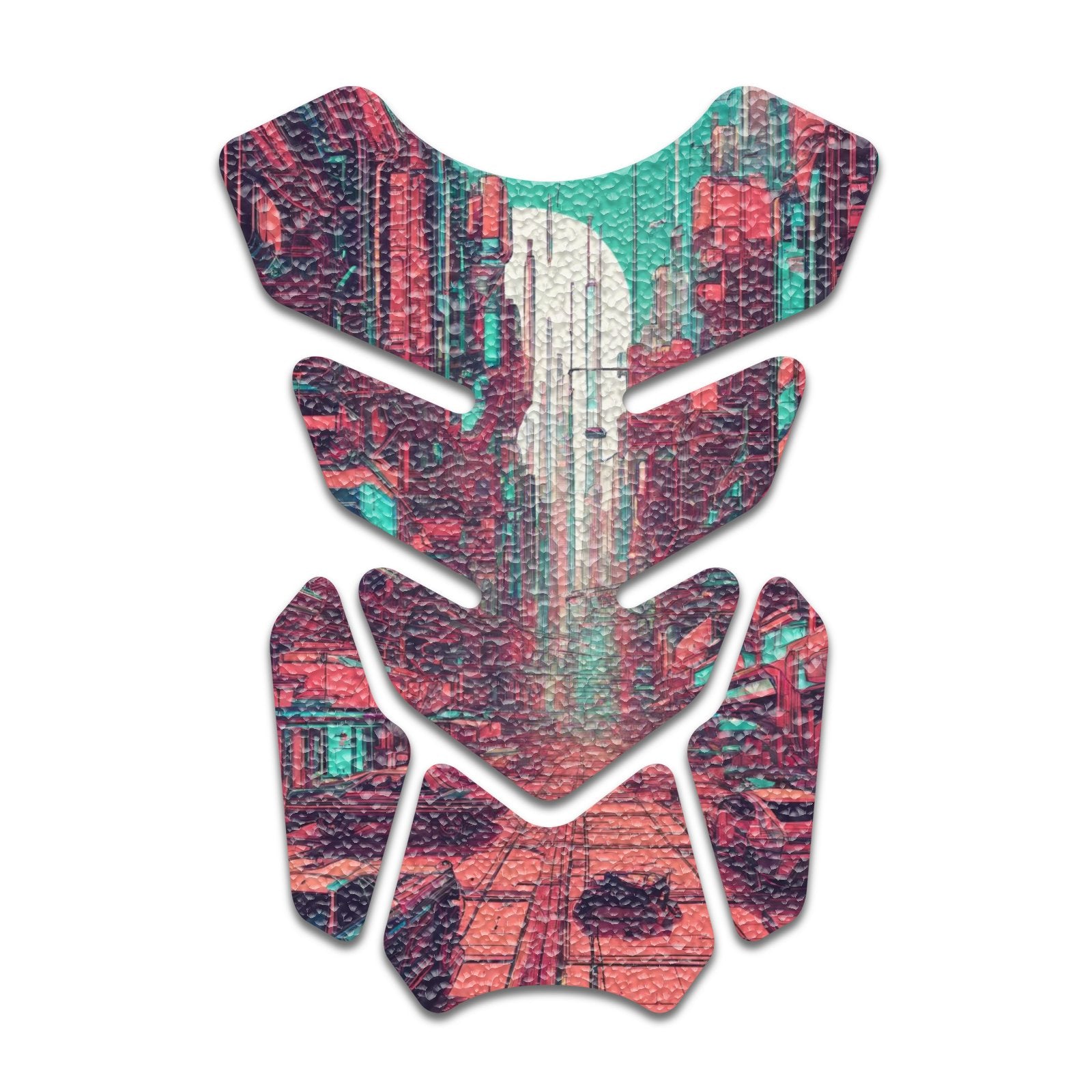 Gas Tank Sticker Motorcycle Tank Pad Protector Anti Slip Shield Neon Fantasy Art - MC Motoparts