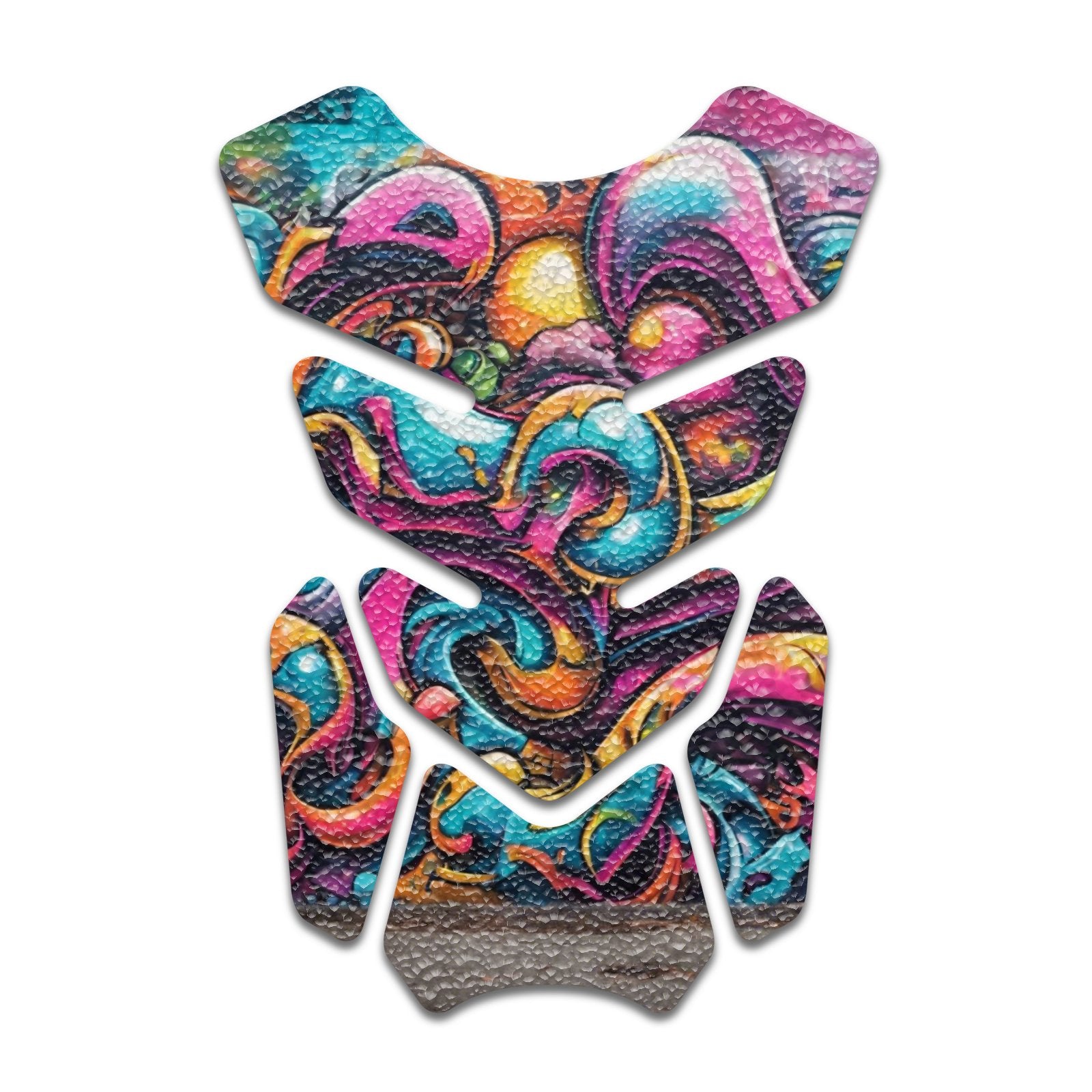 Gas Tank Sticker Motorcycle Tank Pad Protector Anti Slip Shield Neon Fantasy Art - MC Motoparts