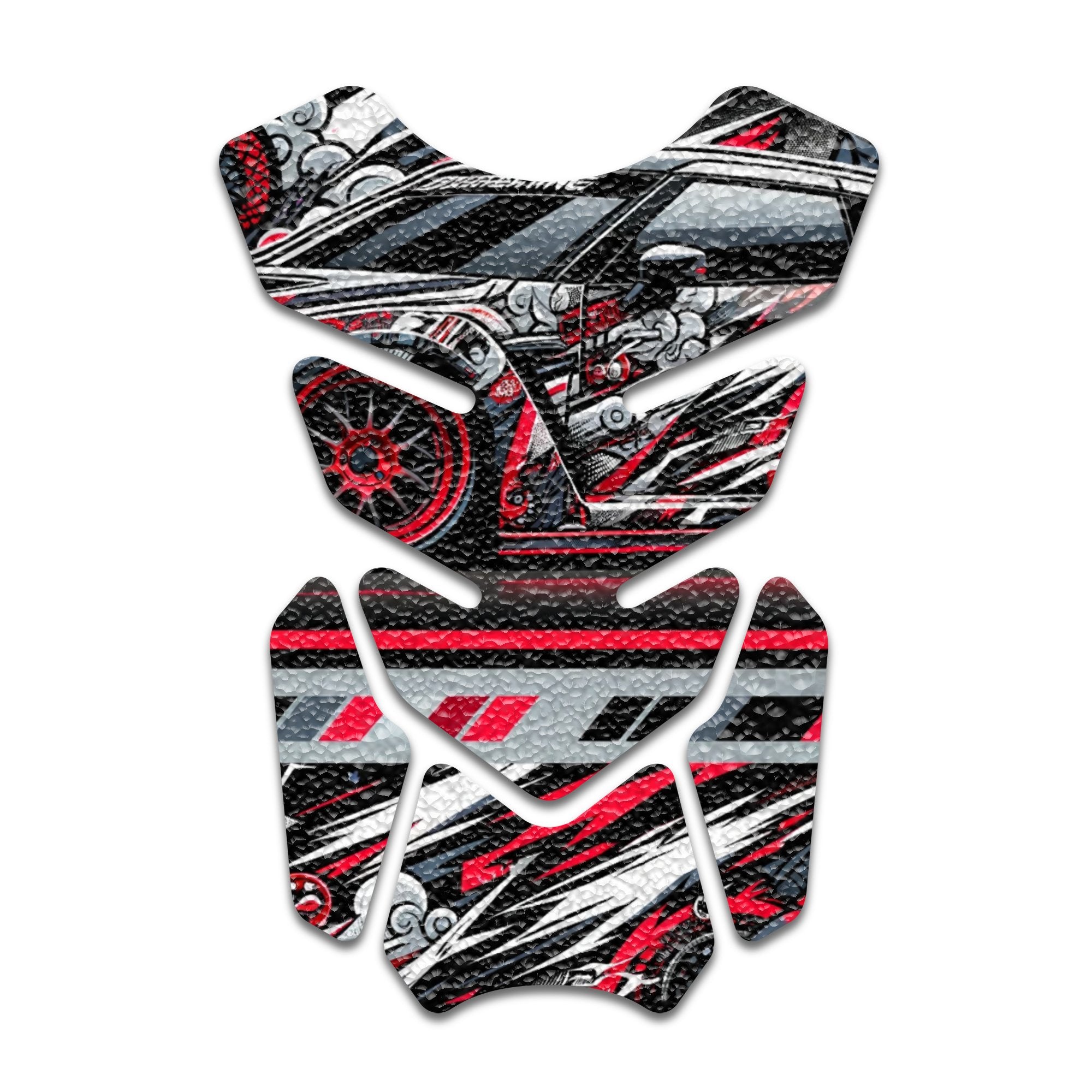 Gas Tank Sticker Motorcycle Tank Pad Protector Anti Slip Shield Neon Fantasy Art - MC Motoparts