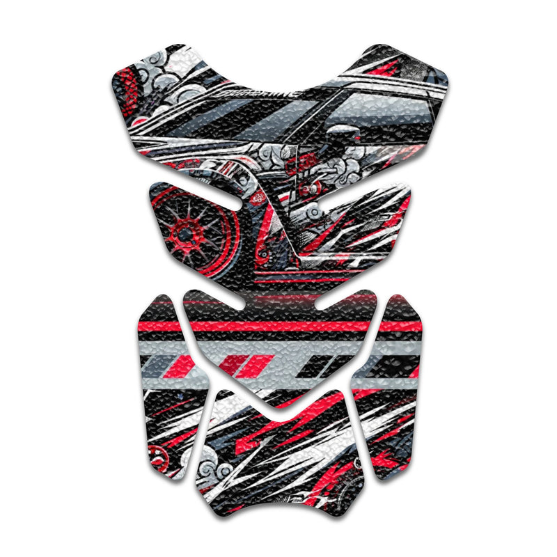 Gas Tank Sticker Motorcycle Tank Pad Protector Anti Slip Shield Neon Fantasy Art - MC Motoparts