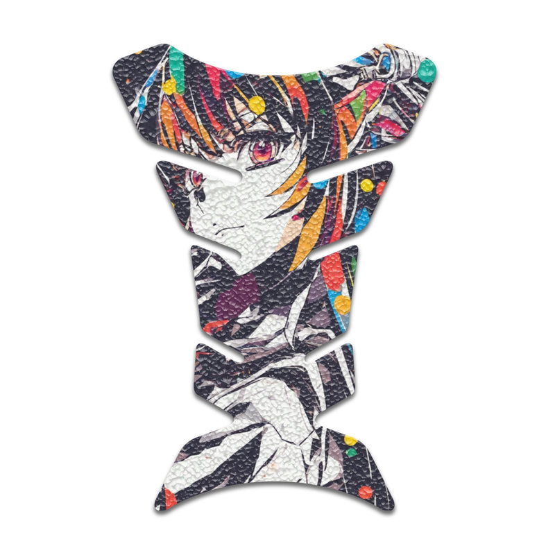 Gas Tank Sticker Motorcycle Tank Pad Protector Anti Slip Fish Bone Abstract Anime - MC Motoparts