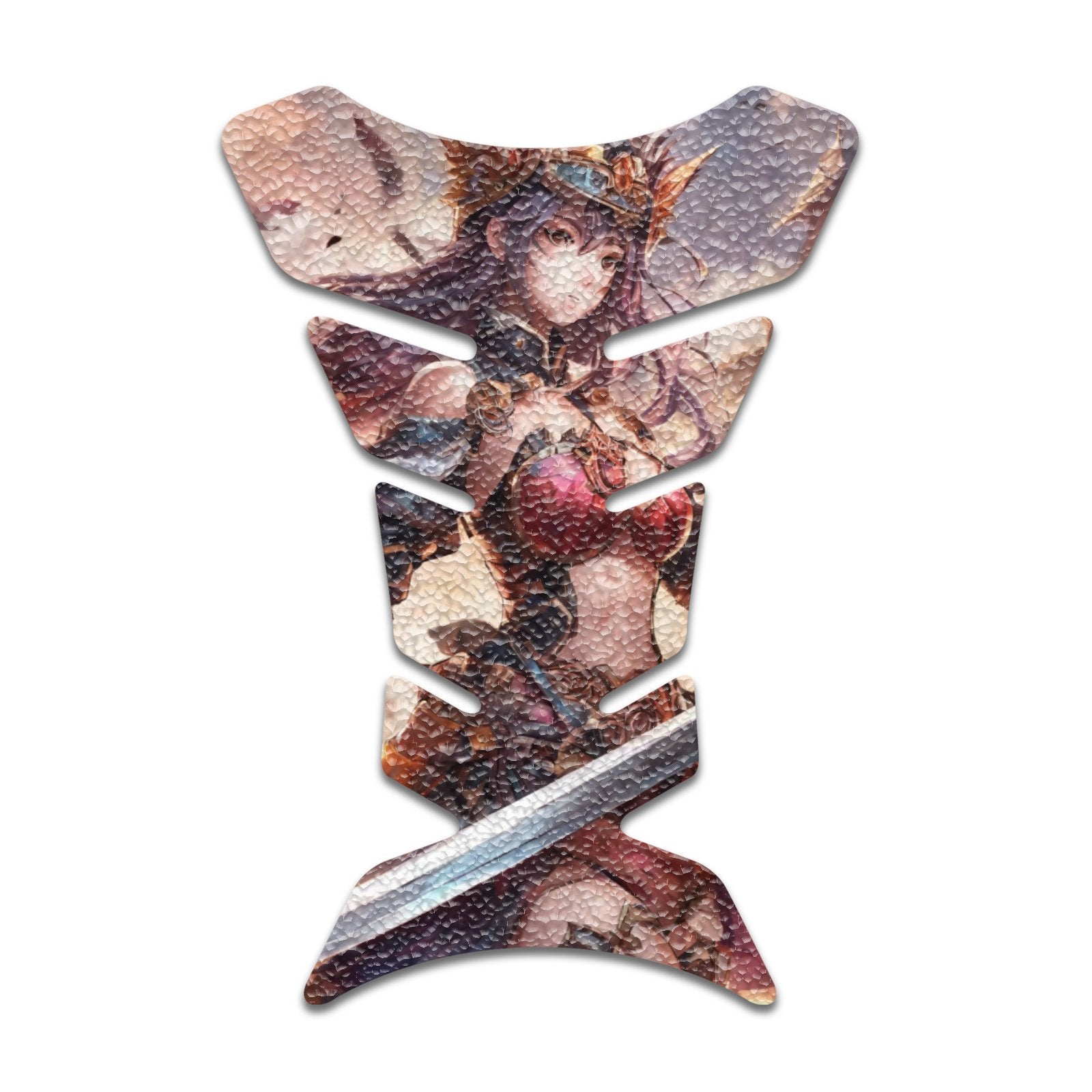Gas Tank Sticker Motorcycle Tank Pad Protector Anti Slip Fish Bone Anime Artistic - MC Motoparts