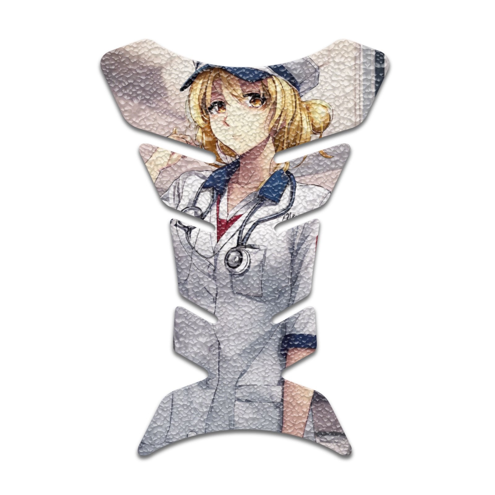 Gas Tank Sticker Motorcycle Tank Pad Protector Anti Slip Fish Bone Anime Artistic - MC Motoparts