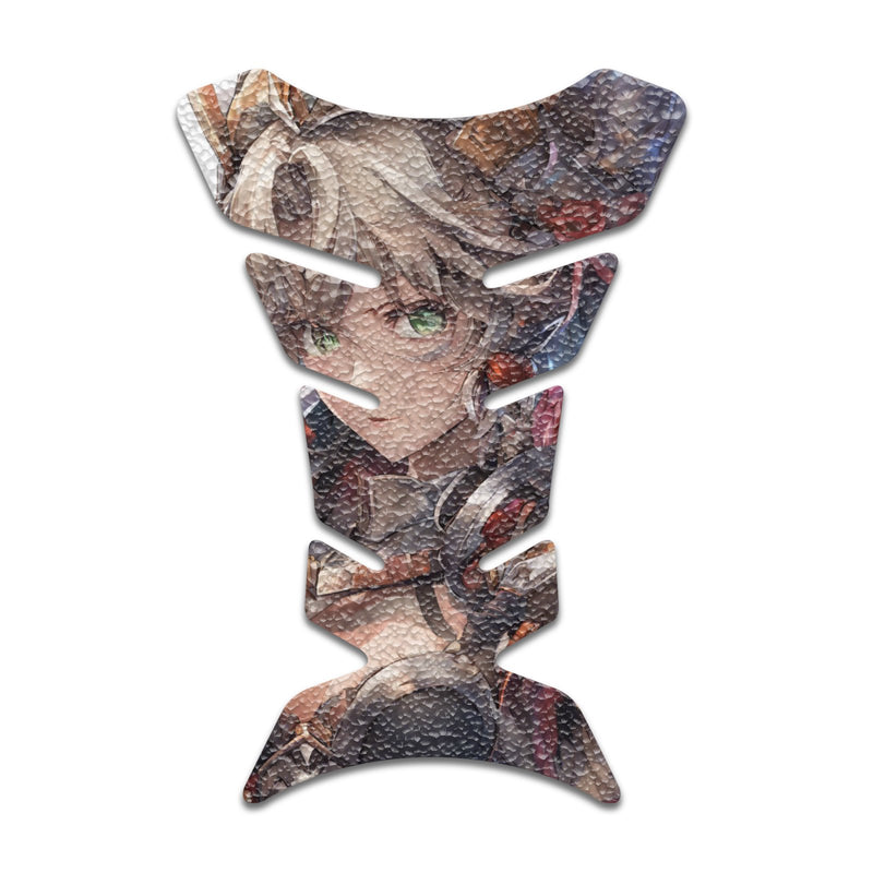 Gas Tank Sticker Motorcycle Tank Pad Protector Anti Slip Fish Bone Abstract Anime - MC Motoparts