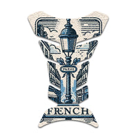 Gas Tank Sticker Motorcycle Tank Pad Protector Anti Slip Fish Bone Vintage Wave - MC Motoparts