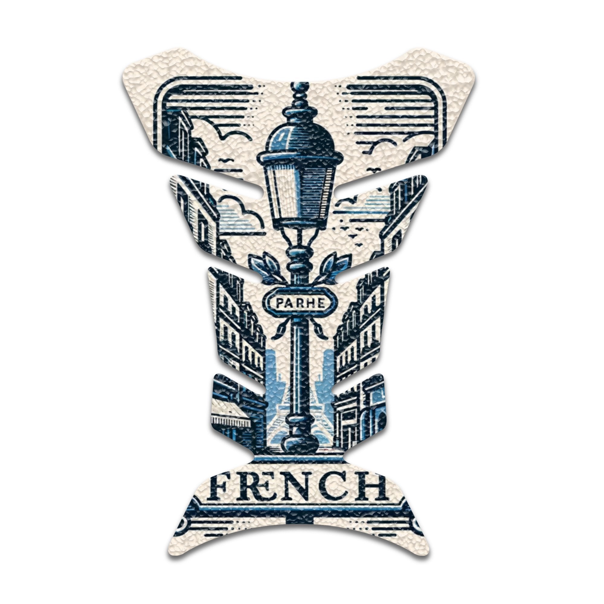 Gas Tank Sticker Motorcycle Tank Pad Protector Anti Slip Fish Bone Vintage Wave - MC Motoparts