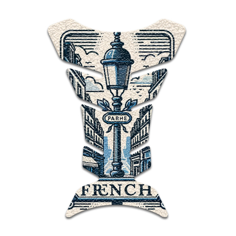 Gas Tank Sticker Motorcycle Tank Pad Protector Anti Slip Fish Bone Vintage Wave - MC Motoparts