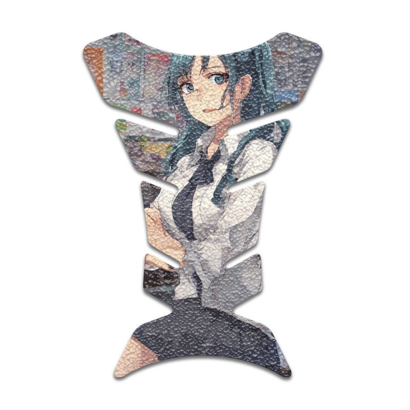 Gas Tank Sticker Motorcycle Tank Pad Protector Anti Slip Fish Bone Abstract Anime - MC Motoparts