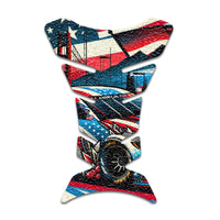 Gas Tank Sticker Motorcycle Tank Pad Protector Anti Slip Fish Bone Abstract Anime - MC Motoparts