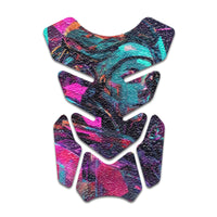 Gas Tank Sticker Motorcycle Tank Pad Protector Anti Slip Shield Neon Fantasy Art - MC Motoparts