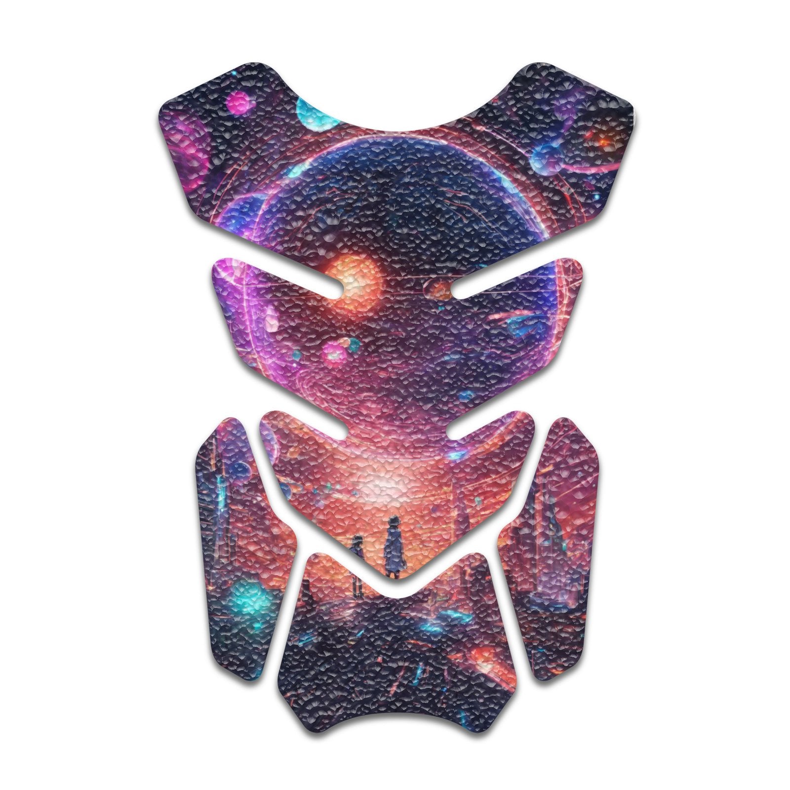 Gas Tank Sticker Motorcycle Tank Pad Protector Anti Slip Shield Neon Fantasy Art - MC Motoparts